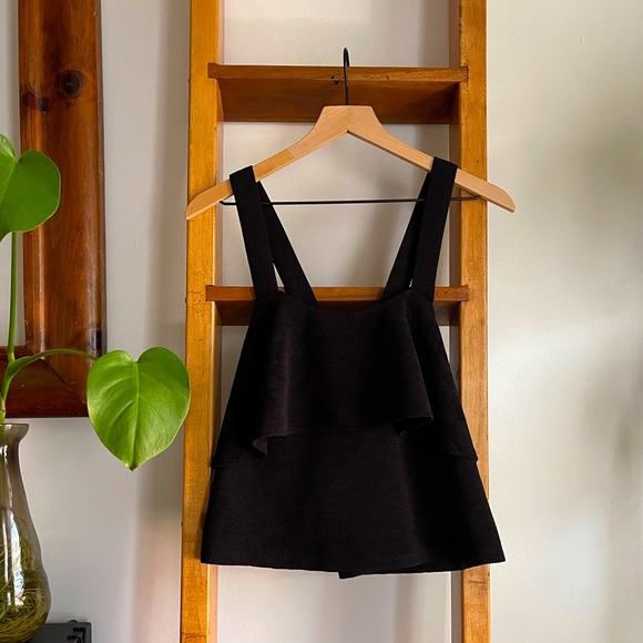 Madewell SZ M Black Flutter Cross Back Top! - Picture 8 of 8